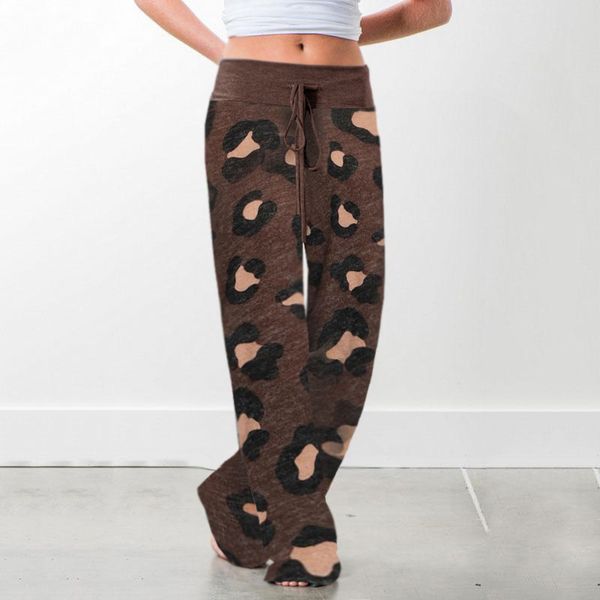 

wholesale casual straight long beach pant wide leg plus size women trousers 23 colors bohemia print elastic waist palazzo sweatpants, White;red