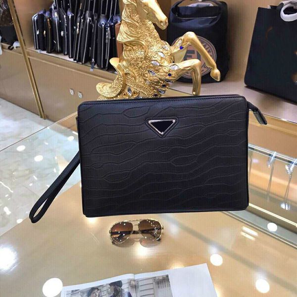 

women's men's designer's handbags change bags cowhide fashion small bags business style with pockets solid black pd20101303