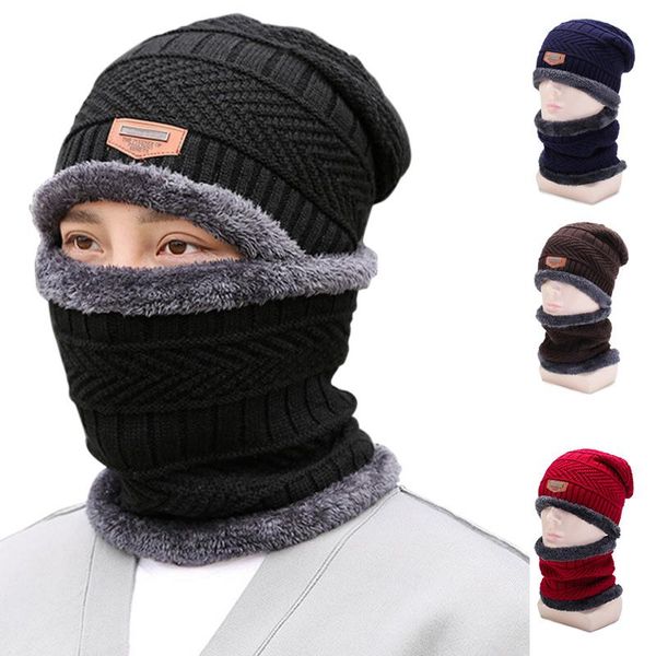 

beanies beanie and scarf set 2pcs winter hat warm knit thick scarves for men women tc21