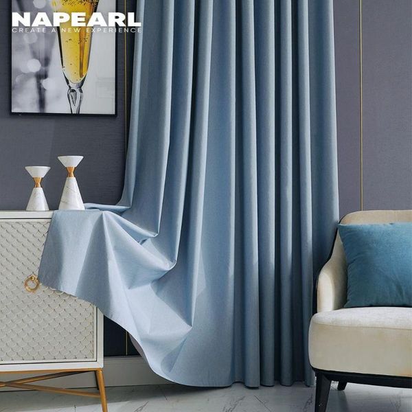 

curtain & drapes napearl 2021 1 piece modern blackout curtains bedroom windows treatment solid color european style kids balcony