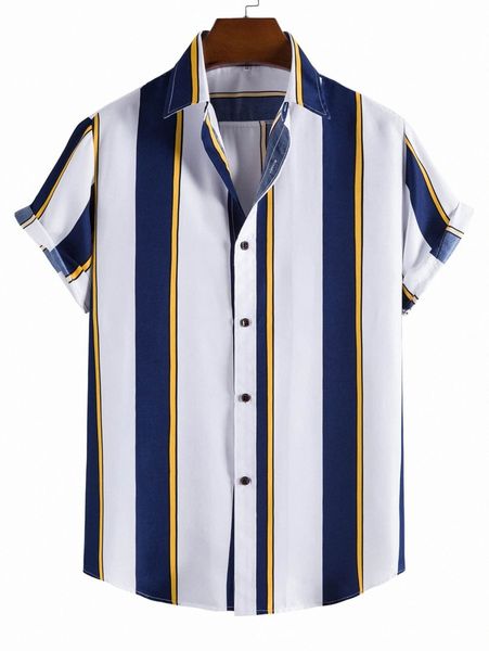 

men button front striped shirt v9ff#, White;black