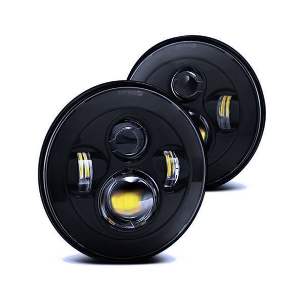 

универсальный 7 в. круглый водить мотоцикл фара с high low beam led замена для автомобиля auto lighting часть