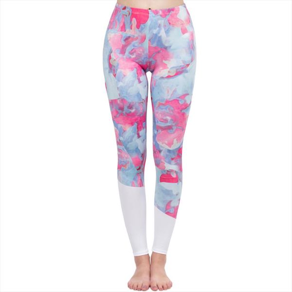 

новая мода женщины леггинсы печати легинсы высокой талией punk поножи цвет legins тонкий фитнес брюки, Black