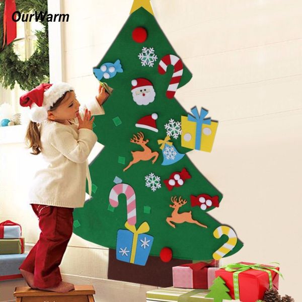 

decorations ourwarm year kids tree diy felt christmas gifts for new year's door wall hanging ornaments