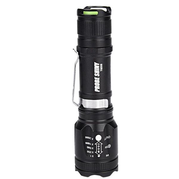 

super bright zoomable xm-l t6 led 18650 tactical bicycle light torch light august24