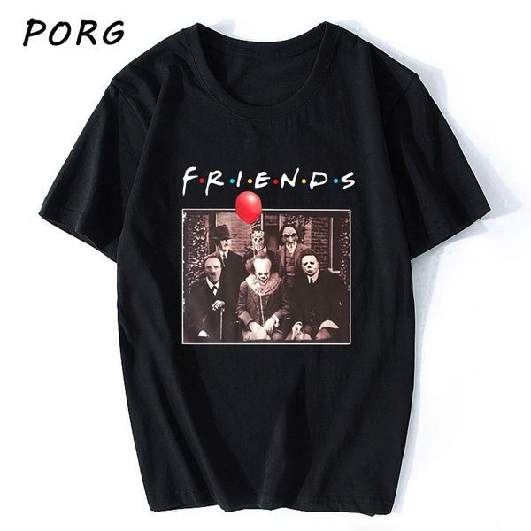 

sport horror pennywise friends michael myers jason voorhees halloween men t-shirt cotton100% matching t-shirt tee shirt homme
