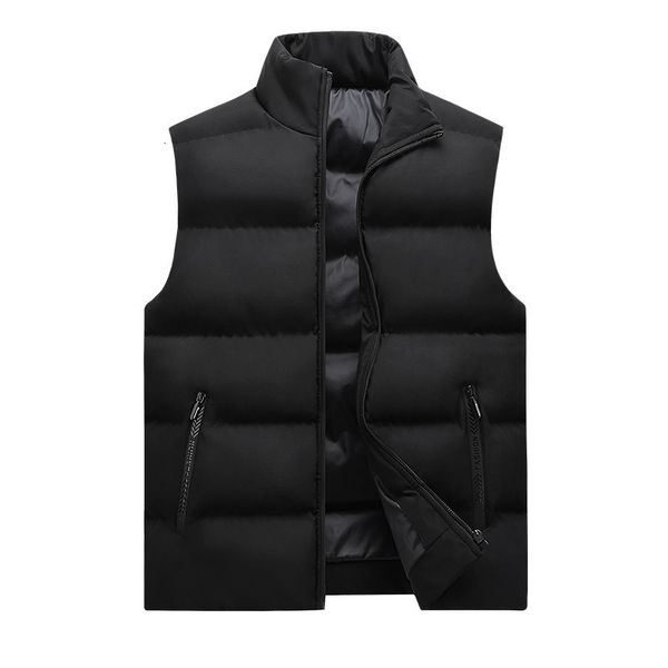 

2020 new leisure slim down cotton winter jacket warm men's vest autumn coat, Black;white