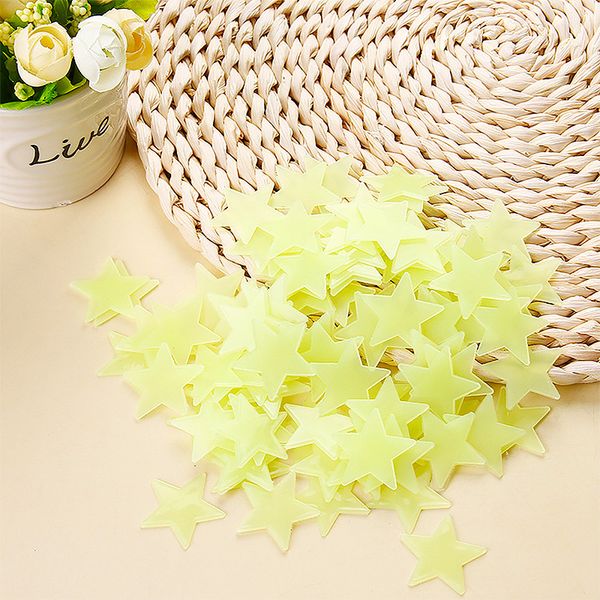 

3d stars glow in the dark wall stickers luminous fluorescent wall stickers for kids baby room bedroom ceiling home decor 105 j2