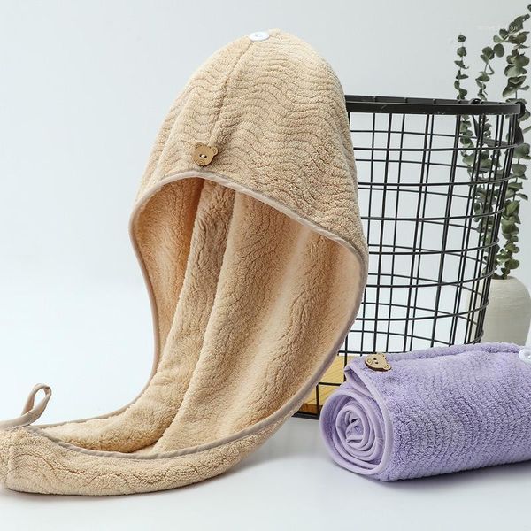 

hair towel wrap for women,reusable shower caps,super absorbent quick dry hair turban for drying curly, long & thick1