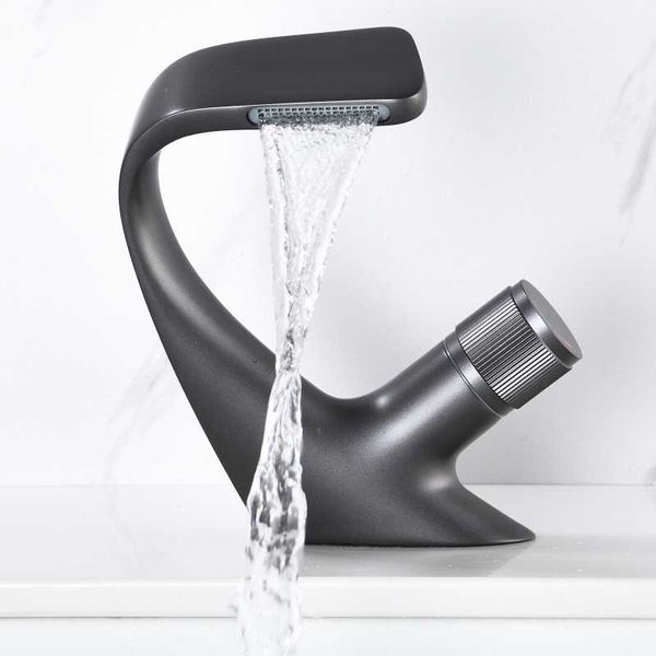 

good quality brass bathroom sink faucet single handle single hole cold water basin mixer faucet bath tap,gray black chrome