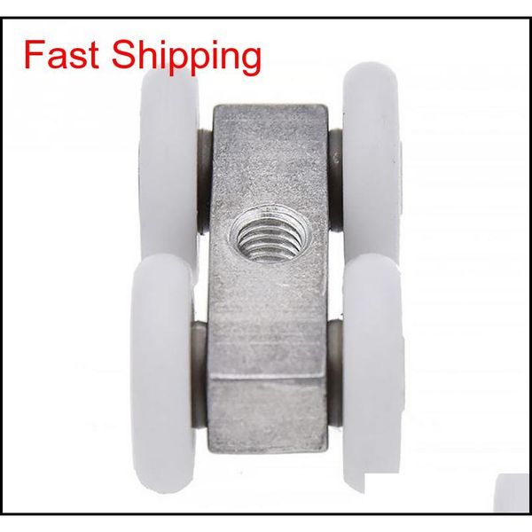 

2pcs bathroom glass door sliding rollers kitchen 4 wheels hanging home door accessories hardware ultra-sil qyltmr new_dhbest