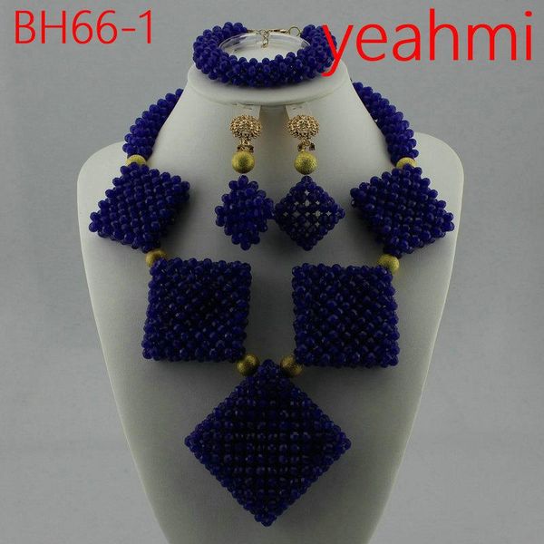 

white austria crystal beads nigerian wedding african jewelry sets big bold design bridal necklace set bh66, Silver