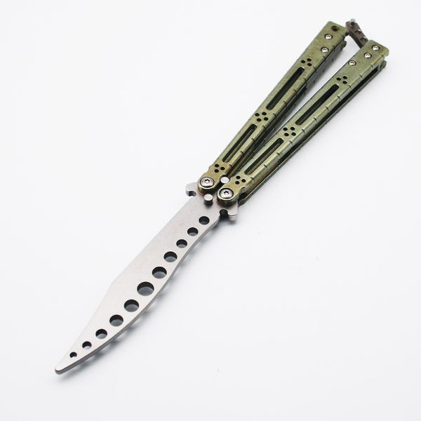 Basilisk Hom D2 Cilalı Blade Titanyum Kelebek Eğitmeni Eğitim Bıçağı Keskin Zanaat Değil Dövüş Sanatları Koleksiyonu Knvies Xmas Hediye