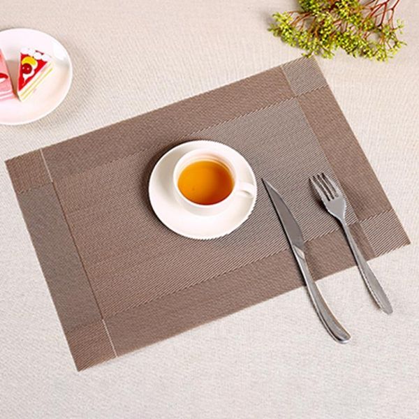 

mats & pads 4pcs/lot dinner placemat pvc dining table mat disc bowl pad coasters waterproof decor cloth slip-resistant eu1