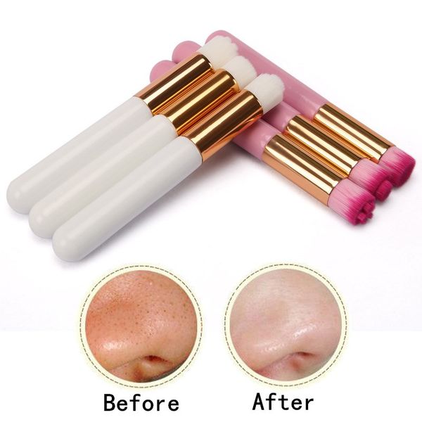 

deep cleaning nose washing brush pores clean brush peel off blackhead acne cleanser wooden handle makeup tool