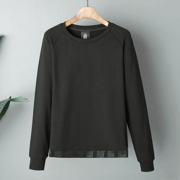 

08czr new sweater pure cotton large size sweater personalized fashion dark print crew 2020 ordinary women's style in autumn and winter, Black