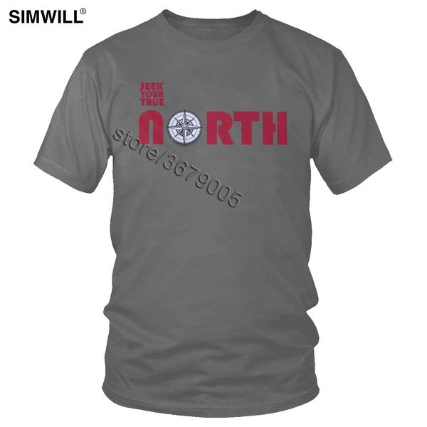 

sport fashion seek your true north t-shirt men summer 100% cotton tee round neck short sleeves slogan t shirt urban summer