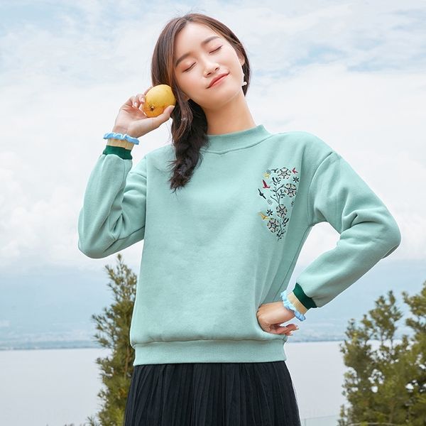 

khlvv 2020 new stitching korean style half-high collar women for sweater loose sweater1167 2020 new embroidered stitching korean style ha, Black