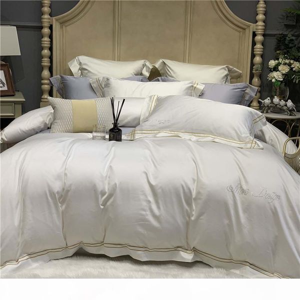 

600tc египетской хлопок пододеяльник luxury  king size bed подшивка вышивка пододеяльник parure де освещенном adulte