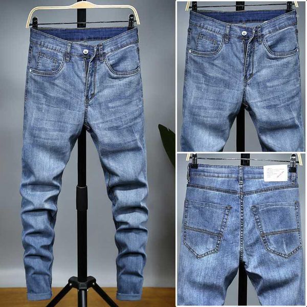

men's jeans large size 28-46 light blue stretch cotton comfortable straight jeans men's new trousers1