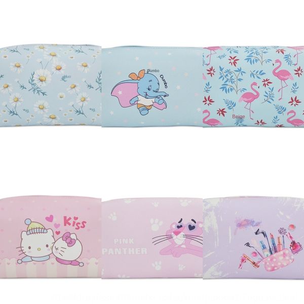 

смазливая мультфильм крест шаблон пу водонепроницаемой моды большой сумка для хранения bagcosmetic косметической bagcapacity горизонтальных