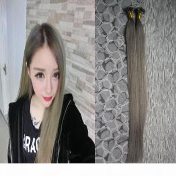 

u tip 100g pre-bonded fusion u-tip hair extensions 10"-26" remy keratin human straight hair natural human hair, Black