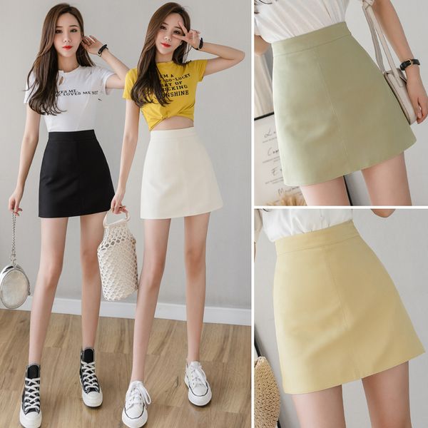 

heliar bodycon pu leather high waist highstreet casual lady's mini night club skirt for women 1014, Black