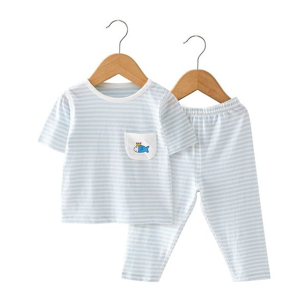 

summer new style set striped pullover short sleeved set l3.10 y200525, White