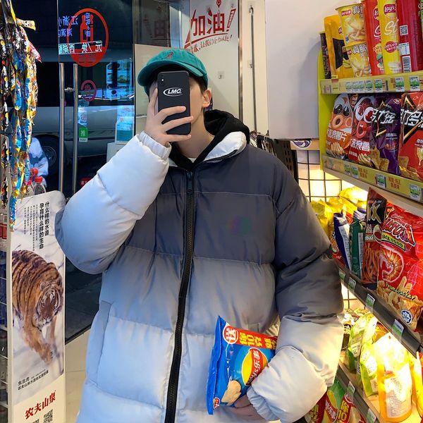 

clothing 2021 cotton-quilted autumn new colour reflective cotton-padded young men's clothes nrfc, Black