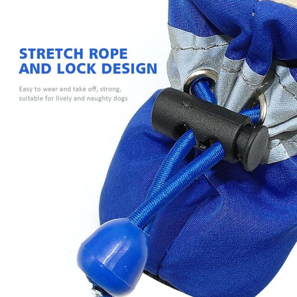 

4pcs waterproof winter pet dog shoes anti-slip rain snow boots footwear thick warm for small cats dogs puppy dog socks bbyhjs