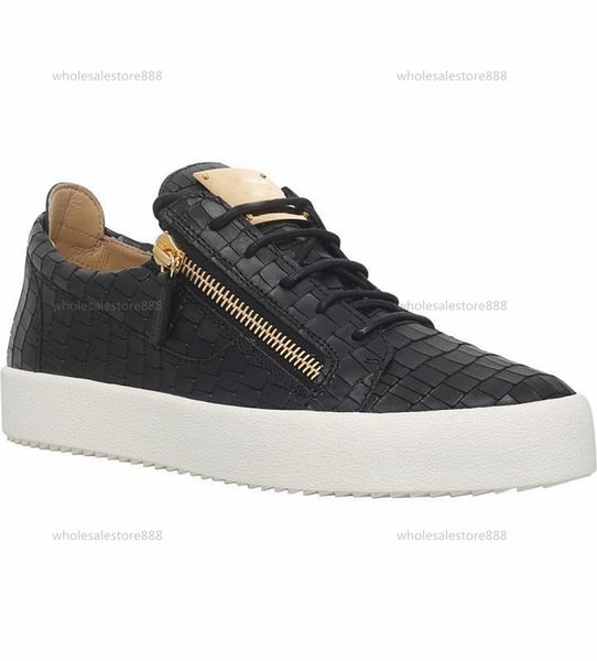 

2021 new for men party sneakers lovers genuine leather high studded spikes casual flats red bottom lusso shoes, Black