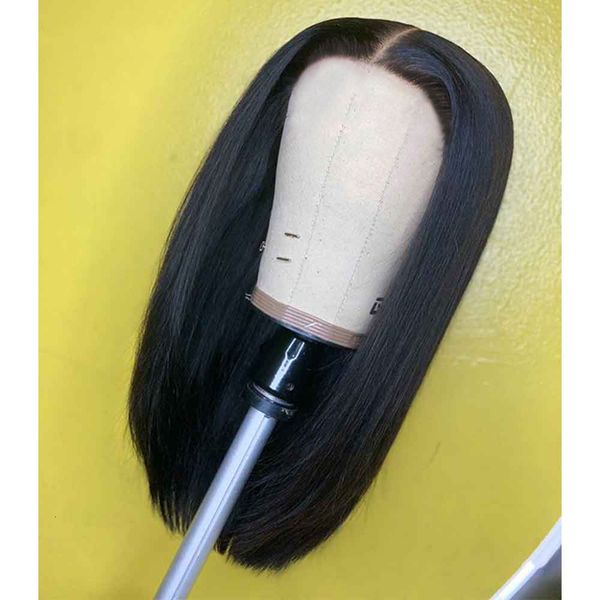 

silk straight synthetic wigs high temperature for women natural black machine made wig, Black;brown