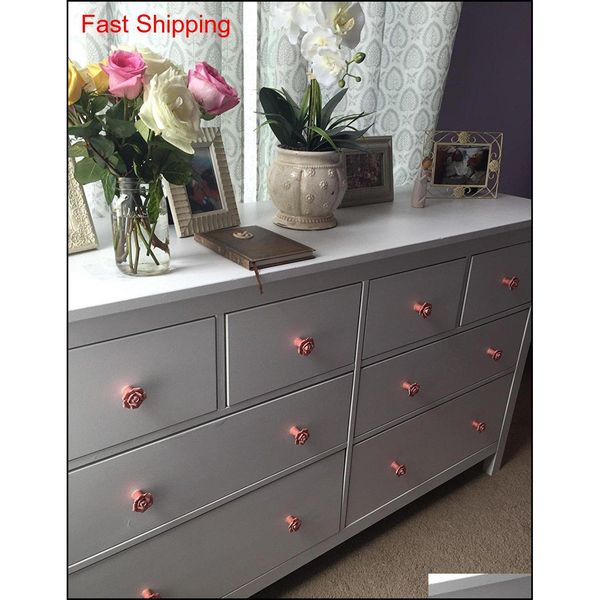 

knobs, 8pcs elegant pink rose pulls flower ceramic cabinet knobs cupboard drawer pull qylhmi bdenet