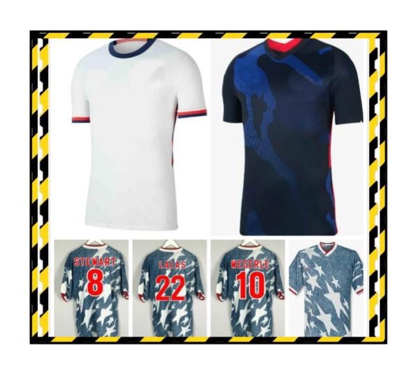 

4 stars 1994 world cup united retro states soccer jerseys pulisic 2020 2021 wegerle lalas 94 20 21 men kids football shirts, Black;yellow