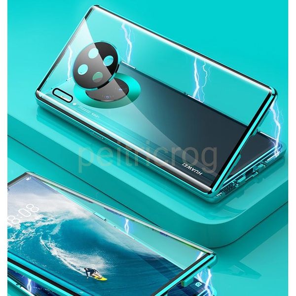 

new upgraded protective lens magnetic double-sided glass case for huawei mate 20 30 p30 p40 pro honor 30s v30 jlljaz
