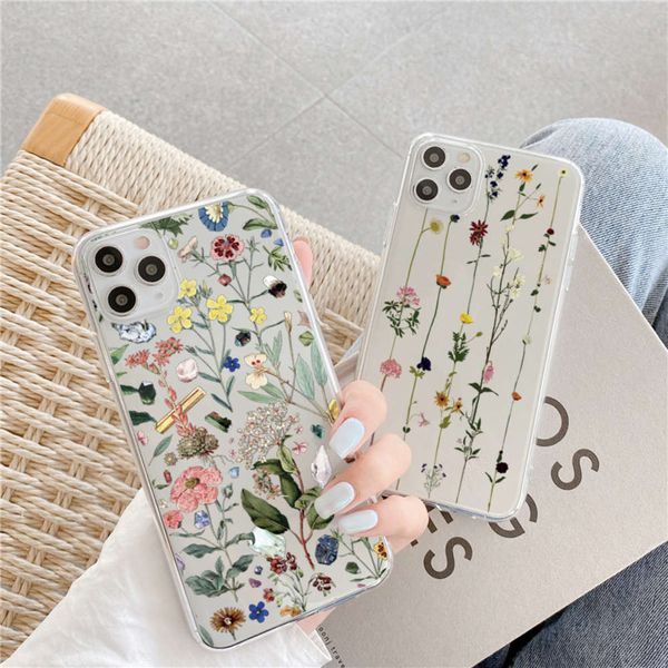 

cute flowers clear soft phone case for samsung a21s a51 a71 a30 a40 a50 a80 a90 s9 s10 plus s20 fe note 20 10 8 9 ultra cover