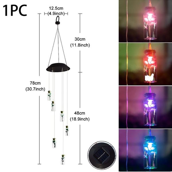

hummingbird butterfly dragonfly colorful solar wind chime led light waterproof garden decoration outdoor tree pendant bbyiam lg2010