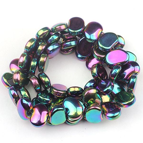 

1611mm 10pcs lot crystal glass beads flat smooth oval crystal loose beads for diy jewelry making finding accessories wmthzr bdesybag, Black