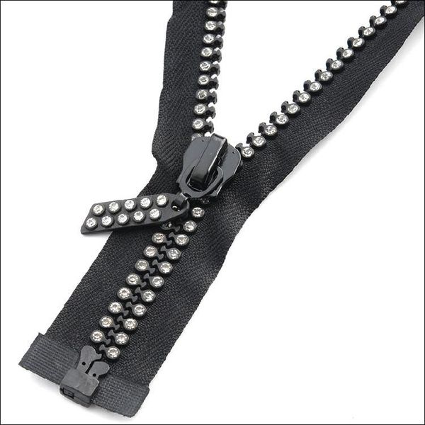 

1 шт 60 70 80см rhinestone 10 zipper высокого качества блестящая open end молнии для шитья diy пальто куртки одежда accessorise bbyujw