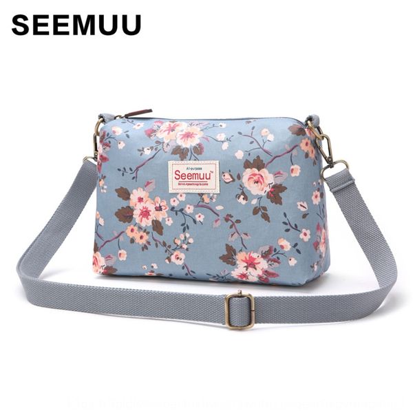 

printed square canvas canvas small fresh small square waterproof handbag printed pattern women's one shoulder straddle bag bc7pk