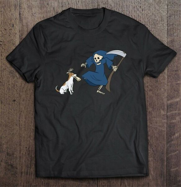 

jack russell terrier grim reaper funny dog halloween men s 3xl custom screen printed hoodie designers t shirts sweatshirt