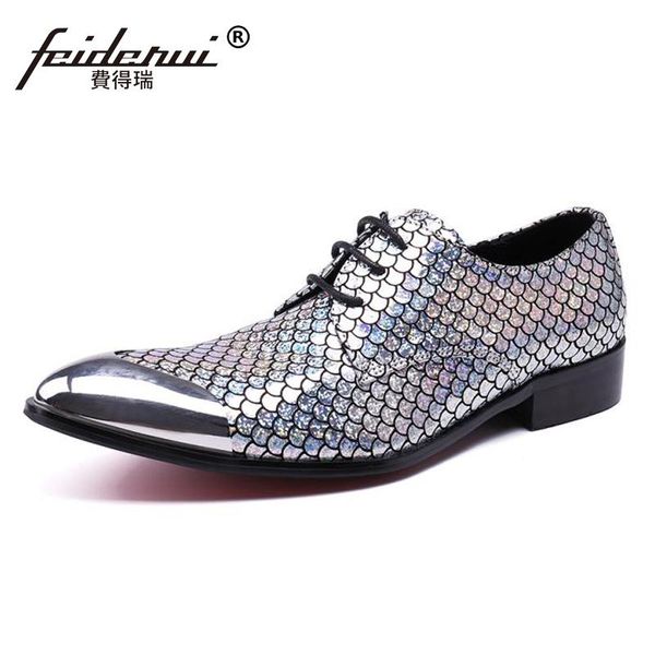 

plus size silver pointed toe derby man footwear luxury designer genuine leather gillter wedding party men's runway shoes sl42, Black