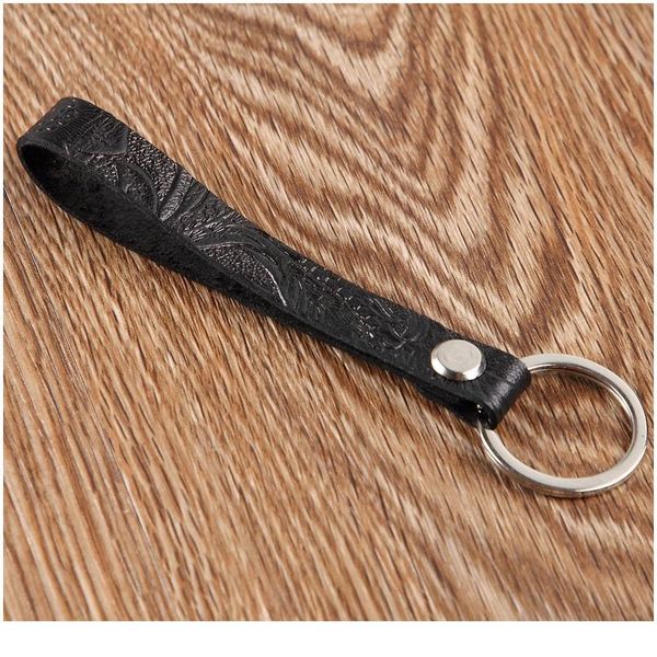

vintage layer cowhide leather patterned keychain cowhide wallet key chain waist hanging leather keychains car k jlloxx