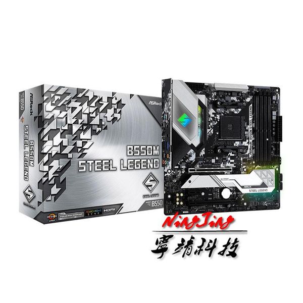 

motherboards asrock b550m steel legend micro-atx amd b550 ddr4 4533+(oc)mhz m.2 usb3.2 max-128g double channel socket am4 motherboard