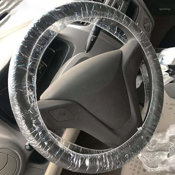 

100/250pcs universal disposable plastic car steering wheel cover waterproof anti-dust car steering wheel protection1