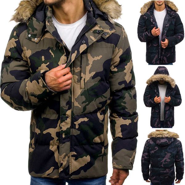 

20ss new mens fashion parka waterproof windser advanced fabric thick down with real wolf fur winter keep warm jacket coat, Black