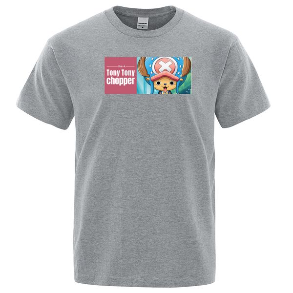 

sport one piece tony tony chopper t shirt mens casual harajuku cotton streetwear summer short sleeve japan anime brand clothing