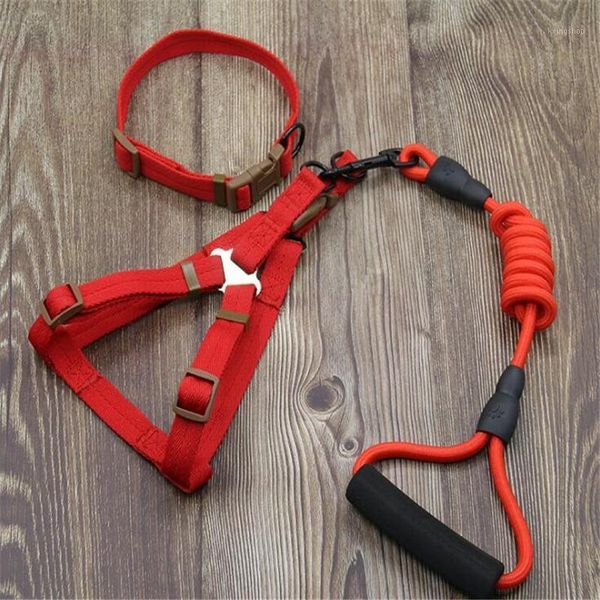 

dog leash nylon pet leash for dog & cat running or training collar and harness 0051