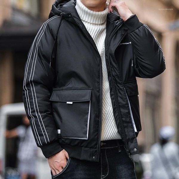 

men's down & parkas style of men's cotton padded jacket in 20211, Black