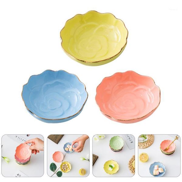 

3 pcs ceramic seasoning dish kitchen sauce dish household dipping1